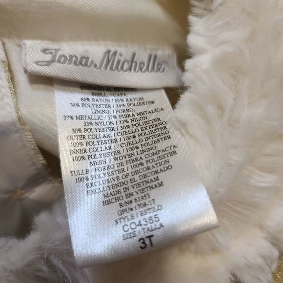 Gold Christmas Dress Holiday 4T - Picture 5 of 6